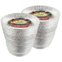 Pactogo 10" (Actual Top-Out 9-5/8 Inches - Top-In 8-3/4 Inches) Aluminum Foil Pie Pan1 3/16" - Disposable Baking Tin Plates (Pack of 200)