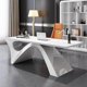 thumbnail image 5 of Salon White Office Desks Conference Corner Workstation Storage Office Desks Writing Scrivania Ufficio Lavoro Home Furniture My Lux Decor Round, 5 of 10