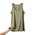 thumbnail image 3 of Asxite Plus Size Womens Pajamas Loose Breathable Sleeveless Crew Neck Soft Knit Polka Print Sleep Shirt, 3 of 6