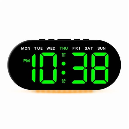 New Multi-Functional Alarm Clock Atmosphere Light LED Large Screen Bedside Clock