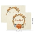 thumbnail image 3 of FeiFu 2 Piece Thanksgiving Linen Placemats 45x30cm Fits Plates Thanksgiving Theme Design Enhances Holiday Vibe Protects Table from Stains Suitable for Dining Table Decor, 3 of 6