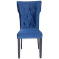 thumbnail image 4 of Pemberly Row Contemporary Velvet Tufted Dining Chair Set of 2 in Blue, 4 of 9