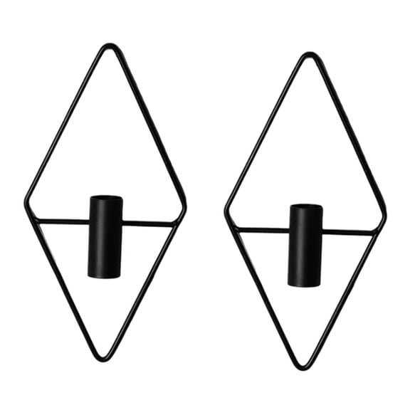 Rhombic Geometric Wall Planter Hanging Vase Elegant Wall Plant Holder Hanging Iron Flower Holder A