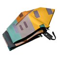 thumbnail image 6 of FORMRS Travel Umbrella Folding Auto Open Close Windproof Rain UV Protection, Orange Cityscape Painting, 6 of 8