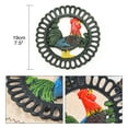 thumbnail image 2 of Sungmor Cast Iron Trivet, Decoration for Kitchen or Dinning Table, 7.5" Round, Cock Pattern, 2 of 7