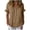 Khaki——Back to School Outfits for Women, variant on Button Up Shirts for Women Ruffled Short Sleeve V Neck Blouses Summer Casual Going Out Tops Gray 2XL