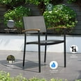 thumbnail image 5 of Amazonia Amoise Teak Finish & Aluminum 9 Pieces Extendable Rectangular Patio Dining Set, seating capacity:8, 5 of 14