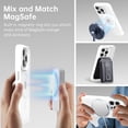 thumbnail image 5 of for iPhone 14 Plus Case Clear Magnetic Compatible with Magsafe, Thin Slim Transparent Non Yellowing, Hybrid Soft Silicone Bumper & Hard Plastic Protective Cover for Women, Light Blue, 5 of 14