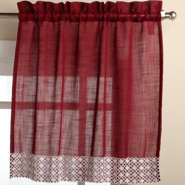Tratamiento para cortinas Sweet Home Collection Salem Burgundy