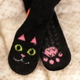 thumbnail image 4 of BambooMN Women's Super Soft Warm Cute Animal Non-Slip Fuzzy Fluffy Crew Winter Home Socks, Black Cat - 1 Pair, 4 of 8
