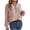 Pink, variant on Lovskoo 2024 Sweaters for Women Long Sleeve Casual V-Neck Button Hollow Out Lantern Sleeve Top Sweater White