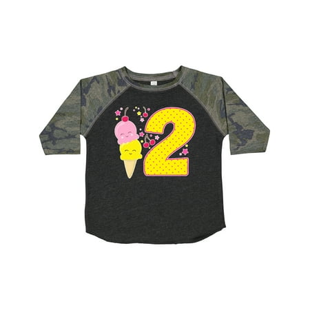 

Inktastic Ice Cream Second Birthday Pink Gift Toddler Boy or Toddler Girl T-Shirt