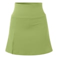 thumbnail image 4 of Ediodpoh Tennis Skirts Women High Elastic Waisted Pleated Ruffle Cute Shorts Beach Flowy Casual Shorts Skirt for Yoga Women's Skirts Green M, 4 of 7