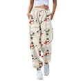 thumbnail image 2 of Christmas Pajamas Womens Christmas Tapered Leg Pants Baggy Sweatpants Lounge Sweat Pant Active Jogging Fall Clothes, 2 of 6