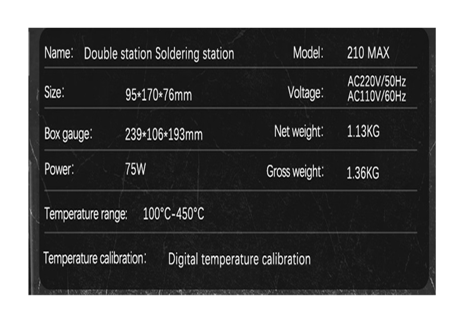 C210 MAX Dual Station 210 Electric Soldering Iron Thermostatic Adjustable Welding Table Quick Repair For Mobile Phone ,Fast Heating and Auto Hibernate