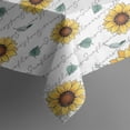 thumbnail image 5 of White Sunflower Letter Pattern Square Tablecloth,Waterproof Square Table Cover,Wipeable Spillproof Washable Table Cover for Home Kitchen Party Decor 60"x60"(152x152cm), 5 of 6