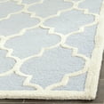 thumbnail image 3 of SAFAVIEH Cambridge Kevin Geometric Wool Area Rug, Light Blue/Ivory, 12' x 18', 3 of 6