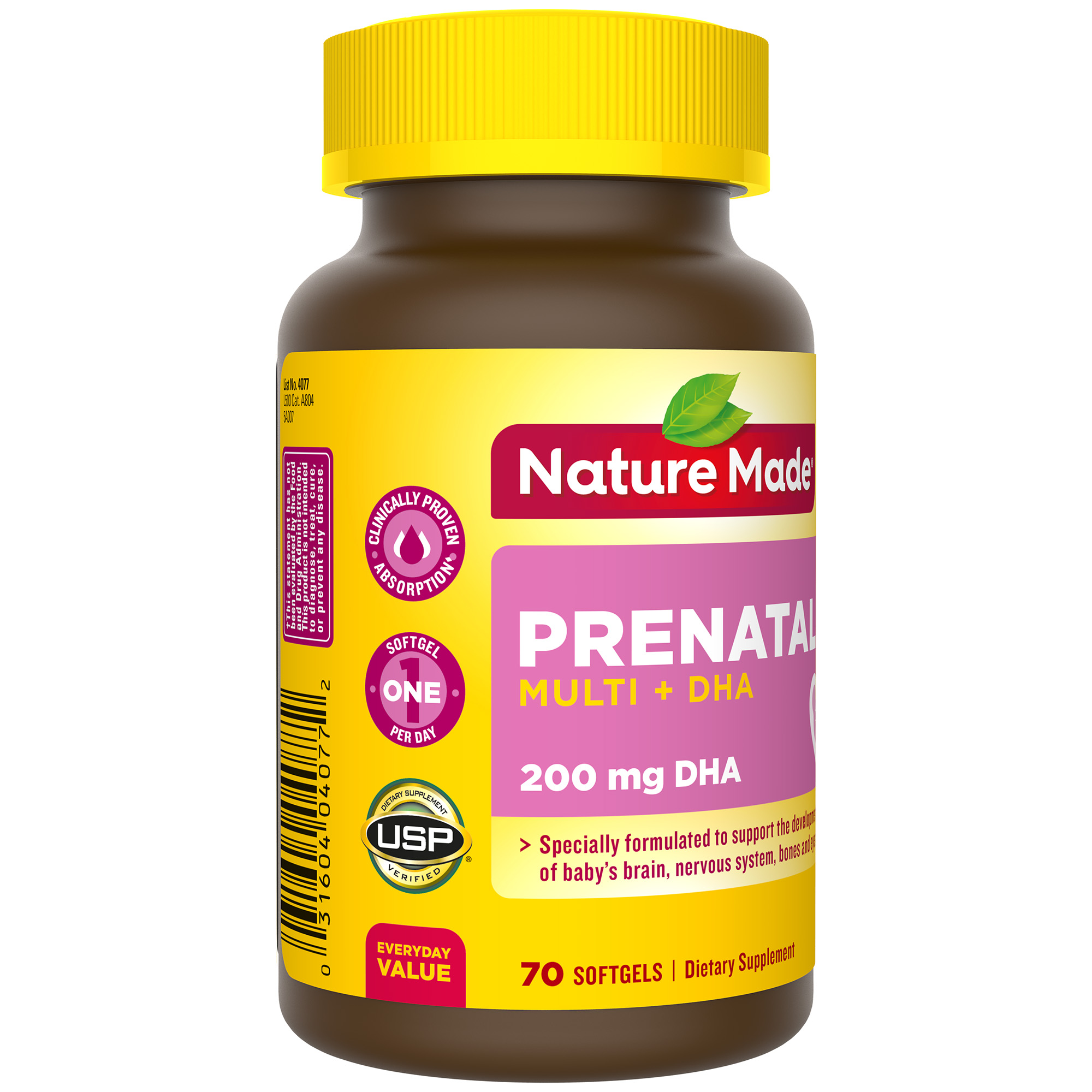 Nature Made Prenatal Multivitamin Dha Softgels 70 Count