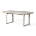 thumbnail image 2 of WestinTrends Paloma 68" Outdoor HDPE Modern Rectangular Patio Dining Table With Umbrella Hole, Sand, 2 of 10