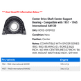 thumbnail image 2 of Center Drive Shaft Center Support Bearing - Compatible with 1957 - 1965 International AM130 1958 1959 1960 1961 1962 1963 1964, 2 of 2