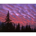 thumbnail image 2 of Terrill, Steve 32x26 Gold Ornate Wood Framed with Double Matting Museum Art Print Titled - OR, Three Sisters, sunset clouds over forest, 2 of 4