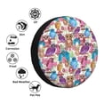 thumbnail image 4 of Salouo Watercolor Owl Print Spare Tire Cover 14-17 inch Spare Tire Protector Universal Tough Tire Wheel Cover for Trailer SUV and Truck-16 inch, 4 of 6