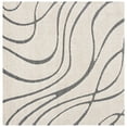 thumbnail image 5 of SAFAVIEH Florida Tamzen Abstract Shag Area Rug, Cream/Grey, 5' x 5' Square, 5 of 10