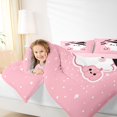 thumbnail image 3 of Feelyou Cartoon Ghost Pumpkin Twin Bedding, Kawaii Halloween Bat Bedding Comforter Set, Pink Reversible, 7 Pieces, 3 of 7