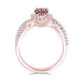 thumbnail image 3 of Design 1.50 Carat Pear cut Morganite and Diamond Halo Engagement Ring in 14k Rose Gold morganite & diamond engagement ring, 3 of 3