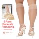 thumbnail image 5 of G&Y Medias hasta la Rodilla para Mujer Talla Plus - 9 Pares con Puño Acanalado Ensanchado, Nude, 5 of 5