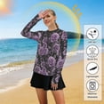 thumbnail image 5 of FORMRS Womens Long Sleeve Shirts UPF 50+ Sun Protection Quick Dry Fishing Hiking Tops, Size S-2XL, Black Roses, 5 of 8