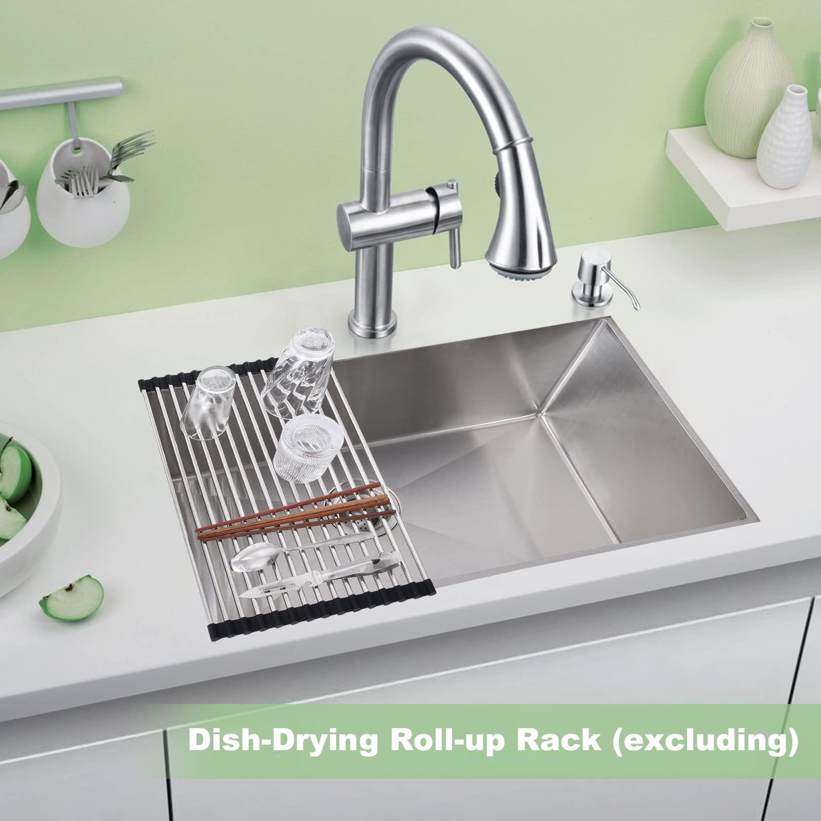 30" Undermount Stainless Steel Kitchen Sink - 16 Gauge Single Bowl with Accessories