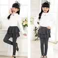thumbnail image 4 of SYNPOS Little Girls Leggings Pants with Tutu Skirts Kids Culottes Footless Tights 3-11 Years, 4 of 6