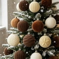thumbnail image 6 of Christmas Ornaments Balls Flocked Christmas Tree 15PCS Plastic Balls Xmas Hanging Ornaments Decoration, 6 of 7
