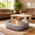 thumbnail image 4 of Donut Dog Cat Bed Cozy Cave for Improved Sleep - Self-Warming Calming Cuddler Burrow Bed, Soft Plush Pet Cushion for Small Medium Dogs & Cats, 4 of 6