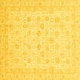 thumbnail image 1 of Ahgly Company Indoor Square Oriental Yellow Traditional Area Rugs, 4' Square, 1 of 4