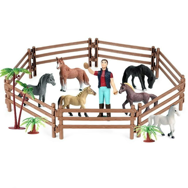 Juguete educativo Jadeshay 30 piezas de valla para caballos