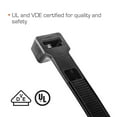 thumbnail image 3 of TR Industrial Ultra Heavy Duty Multi-Purpose UV Cable Ties (100-Piece), 250 lbs. Tensile Strength, 13.8", Black, 3 of 5