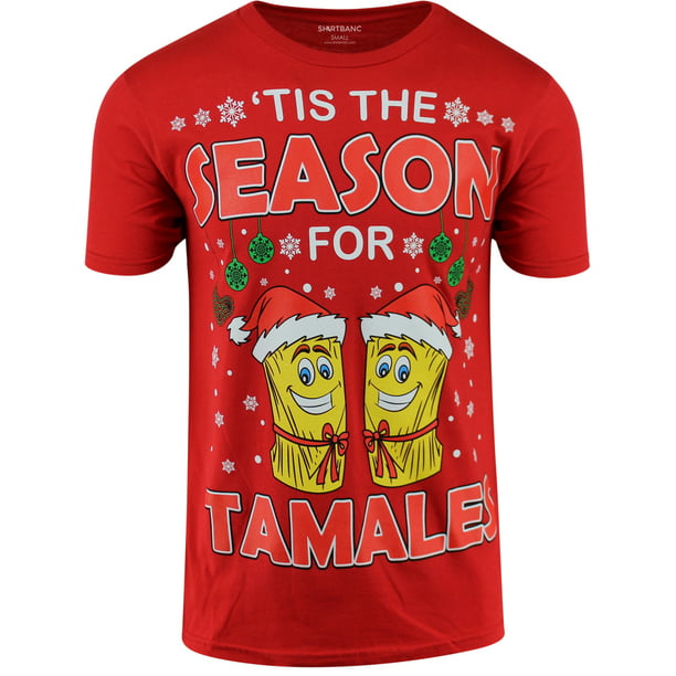 Shirtbanc Shirtbanc Tis The Season For Tamales Mens Shirts Funny Christmas T Shirt Tamale Red
