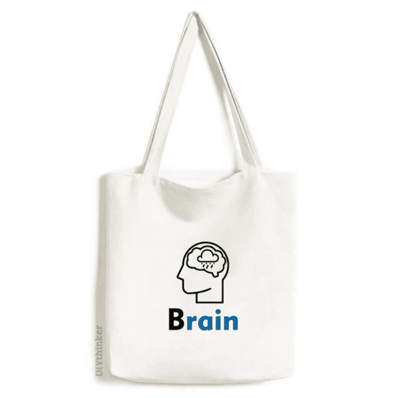 Brain Human Body Thinking Rain Tote Canvas Bag Shopping Satchel Casual Handbag