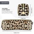 thumbnail image 5 of XMXT Leather Pencil Case, Stylish Leopard Pattern Large Capacity Pencil Pouch for Student Teens Women, 5 of 9