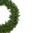 thumbnail image 3 of Northlight Pre-Lit Black River Pine Artificial Christmas Wreath, 48-Inch, Clear Lights, 3 of 4