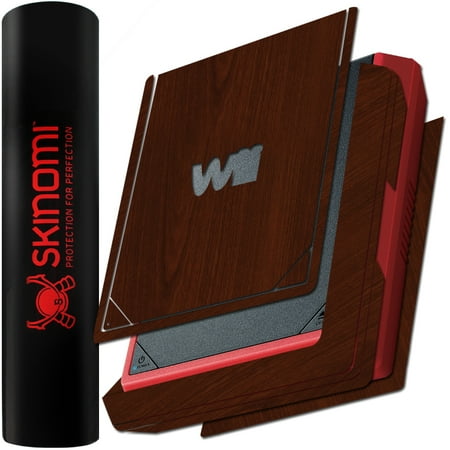 Wwii Wood - Skinomi Dark Wood Skin Cover for Nintendo Wii Mini