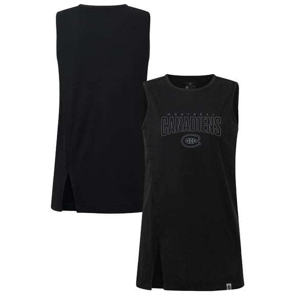 Women's Levelwear Black Montreal Canadiens Influx Darkmoon Tank Top