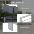 thumbnail image 5 of Demi Bonn Outdoor Loveseat Sofa Aluminum Patio Furniture with Wide Armrests, All-Weather Metal Outdoor Couch with Cushions, Gray, 5 of 11