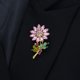 thumbnail image 2 of Broches de margaritas de girasol para mujer, broche de plantas de flores de diamantes de imitación coloridos, joyería elegante de nueva moda para fiesta Sincero Juguete, 2 of 4