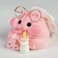 thumbnail image 3 of Juguete para hámster Squishy, hecho a mano, de silicona, mochi, rosa peludo, 3 of 8