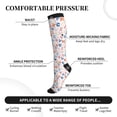 thumbnail image 2 of Rateoe Scandinavian Alphabet Compression Socks for Women and Men 20-30mmHg-Circulation Support Socks Knee High Nurse Pregnant Running Medical and Travel Athletic, 2 of 7