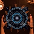 thumbnail image 1 of Mantel de Tarot de horóscopo azul para decoración del hogar, mantel de tela de Altar, reloj pagano, péndulo, brujería, oráculo, regalo para habitación, 85x85, 2023 qym unisex, 1 of 2
