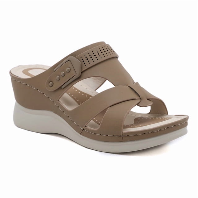Sandalias con cuñas para primavera y verano, cómodas, casuales, para mujer